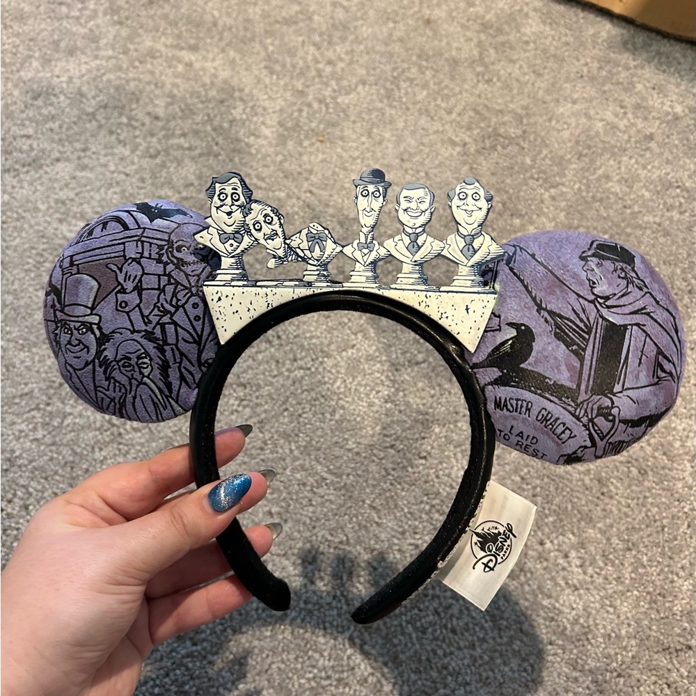 Disney Haunted Mansion Purple and Black Ear Headband